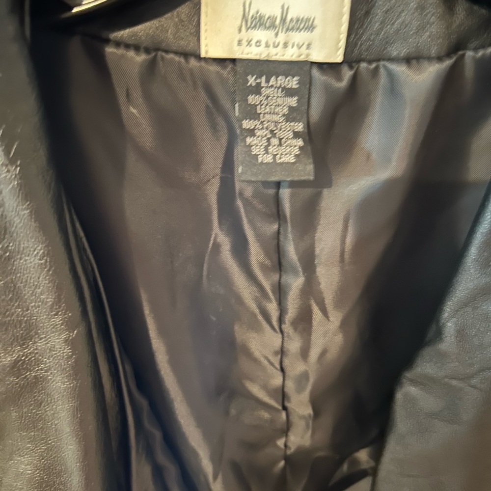 NEIMAN MARCUS 100% Soft Lamb Leather Jacket NWOT - Picture 4 of 9